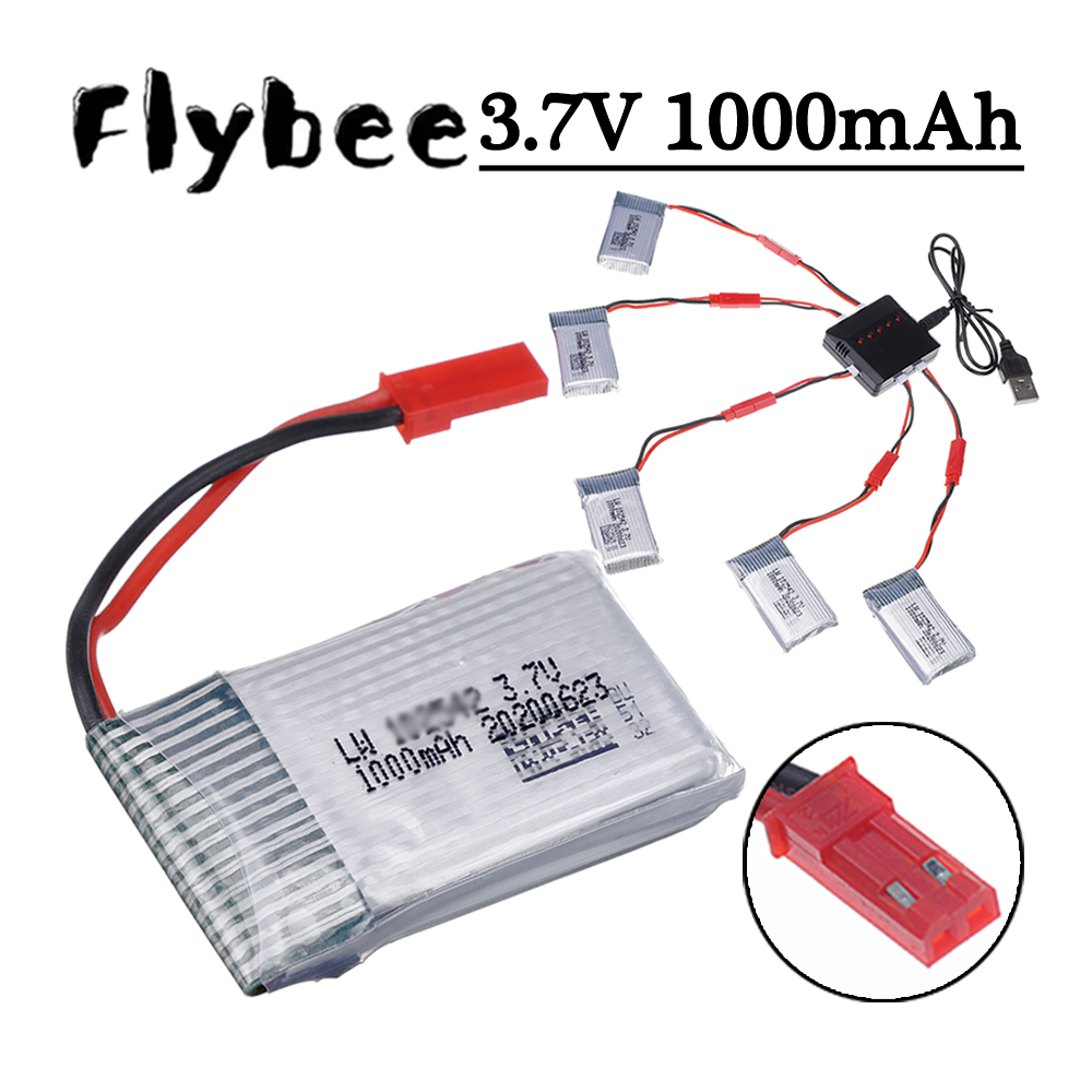 Drone Battery Charger - 3.7V 1000mah Lipo Battery and Charger