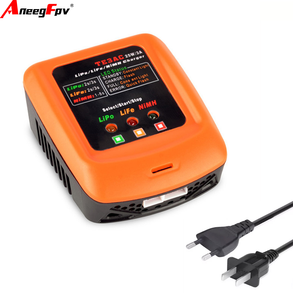 Drone Battery Charger - TE3AC 100V-240V 25W/3A Professional Balance Charger