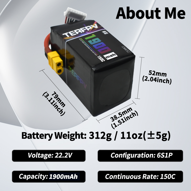 1/2Pcs TERFPV Lipo 6S 1900mAh  - Drone Battery Plate review and price