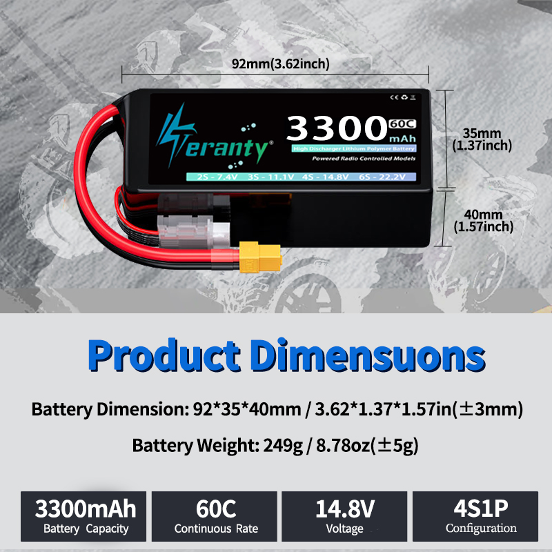 TERANTY 4S 3300mAh Lipo Batter - Drone Battery Plate review and price